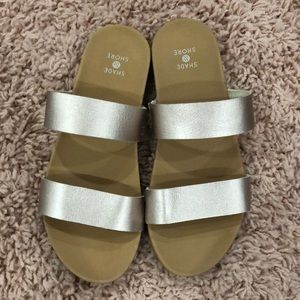 Rose Gold Slip on Sandals